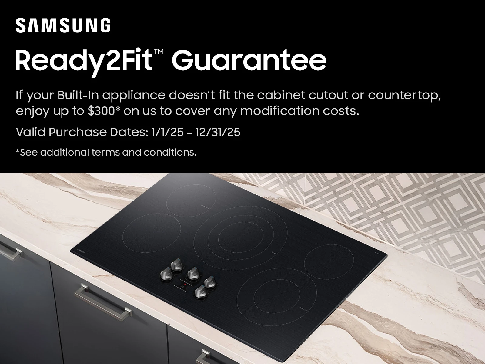 36" Electric ENERGY STAR® Certified Cooktop with Illuminated Knobs NZ36FG6432RKAA