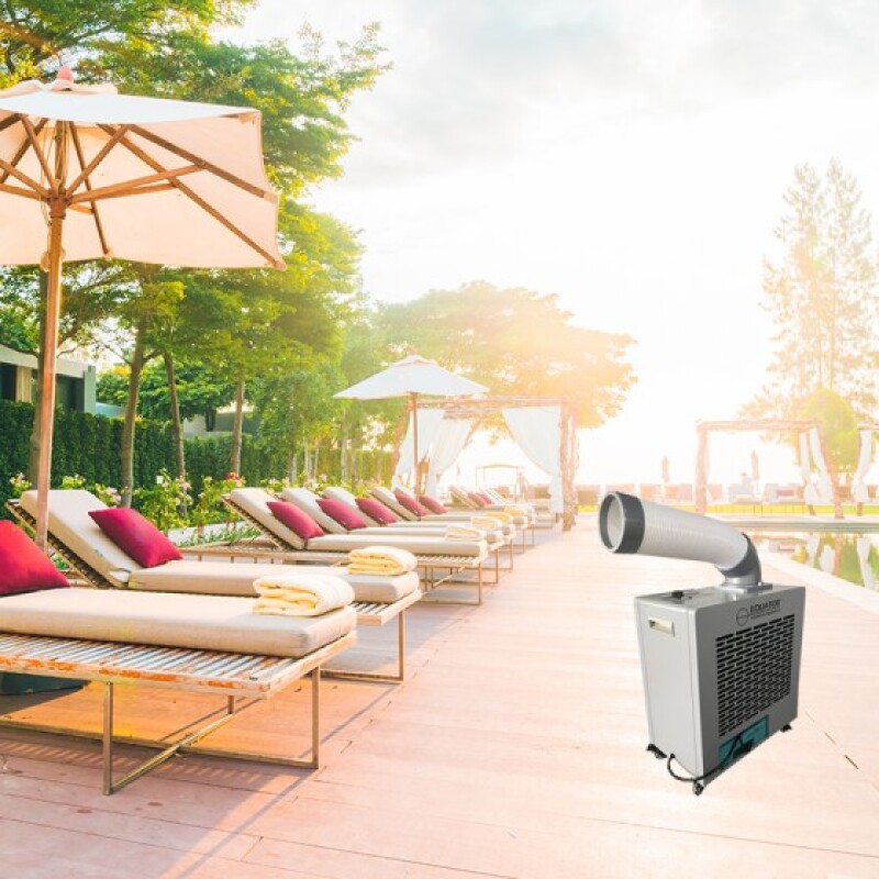 7000BTU Weatherized Outdoor Air Conditioner + Fan IP24 Casters 110V OAC2000, product image 2 of 13