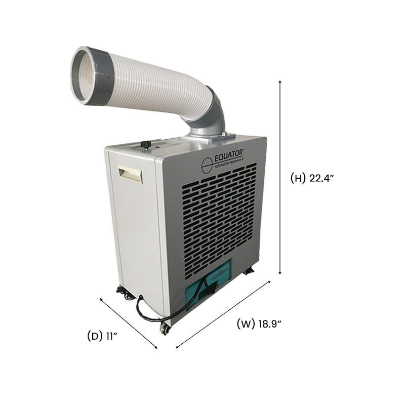 7000BTU Weatherized Outdoor Air Conditioner + Fan IP24 Casters 110V OAC2000, product image 4 of 13