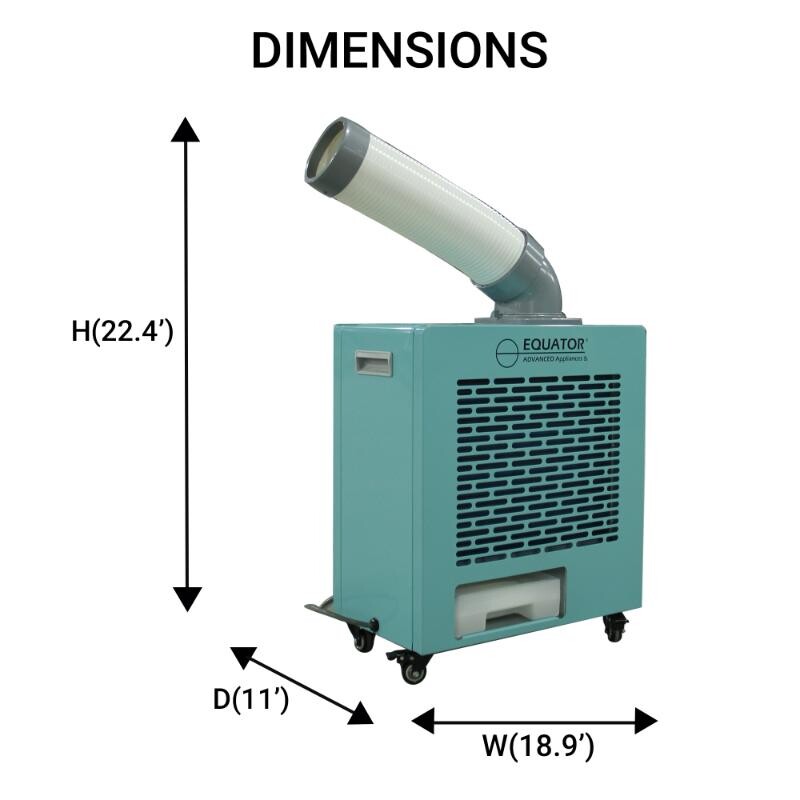 3-in-1 AC Heat Air 9000BTU Outdoor Air Conditioner IP24 Casters 110V OAC3000, product image 10 of 10