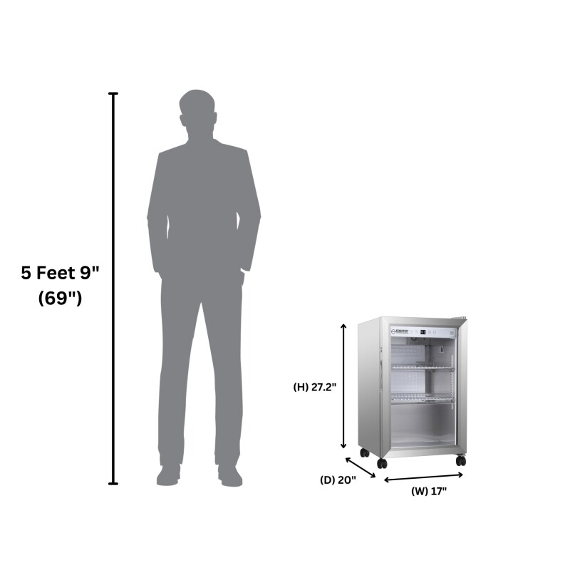 2.3cf Outdoor/Indoor Refrigerator IPX4 SS Builtin/FS 85 Cans Quiet 42dB OR230
