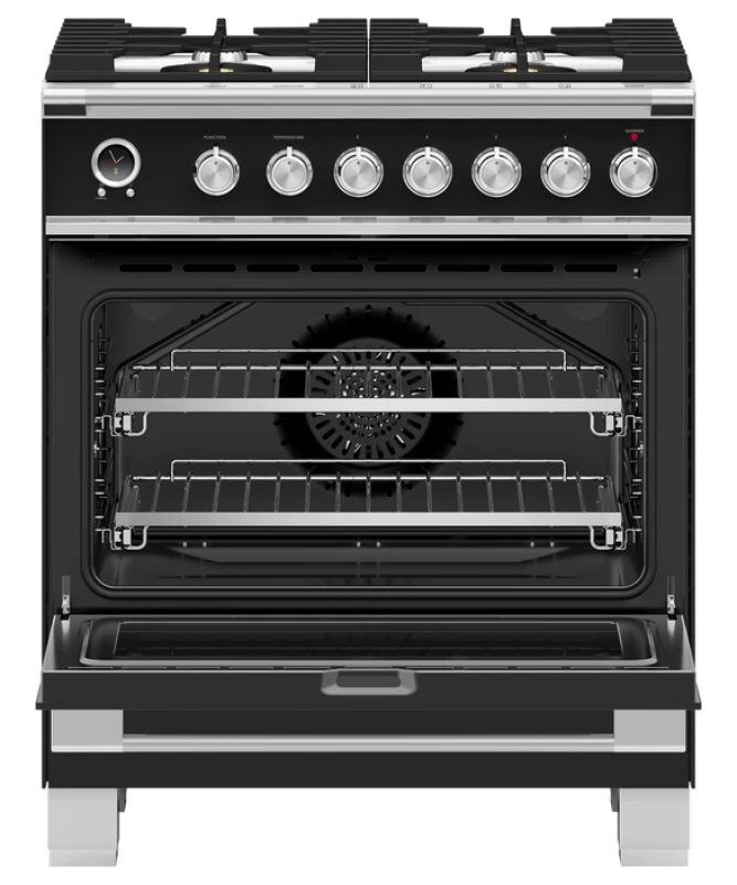 Dual Fuel Range, 30", 4 Burners, Self-cleaning view 2