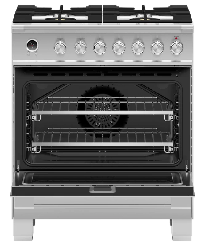 Dual Fuel Range, 30", 4 Burners, Self-cleaning view 2
