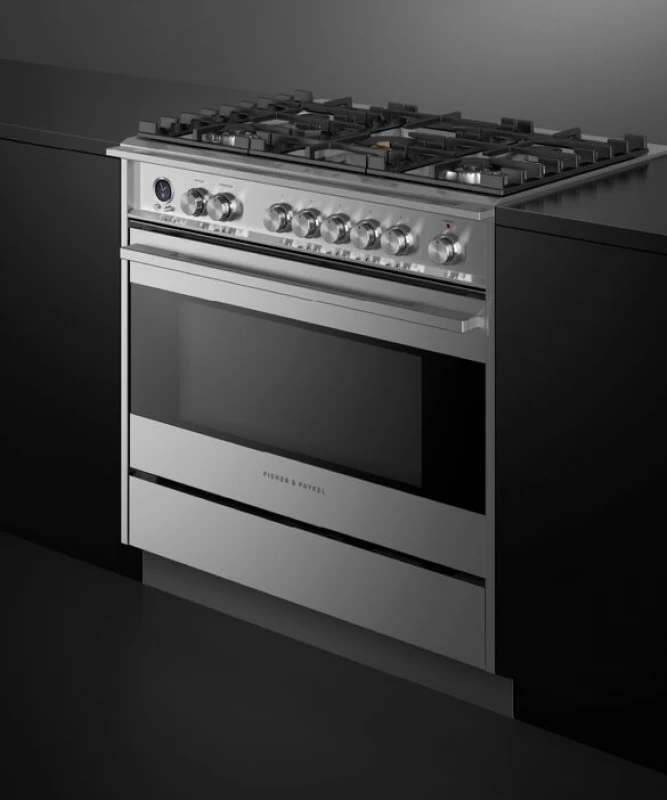 Dual Fuel Range, 36", 5 Burners, Self-cleaning view 4