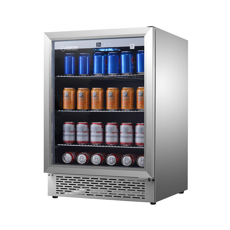 4.6cf Outdoor/Indoor Refrigerator IPX4 SS Builtin/FS 110 cans 6 Bottles OR460