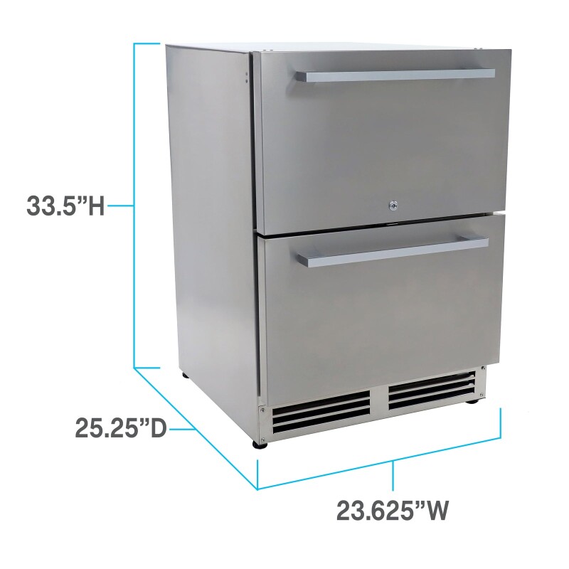 Avanti ELITE Series Indoor/Outdoor Undercounter Drawer Refrigerator OR525U5D, product image 4 of 11
