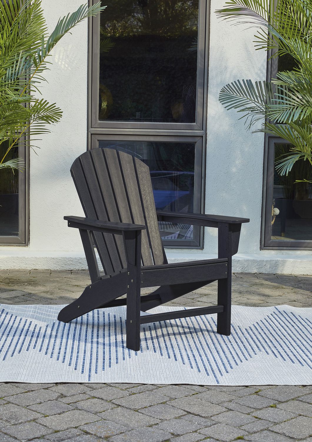 Sundown Treasure Black Adirondack Chair P008898