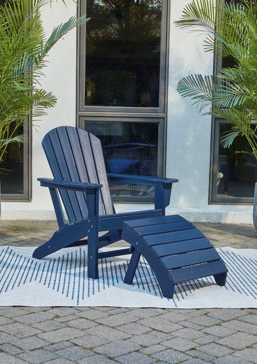 Sundown Treasure Blue Outdoor Adirondack Chair P009898