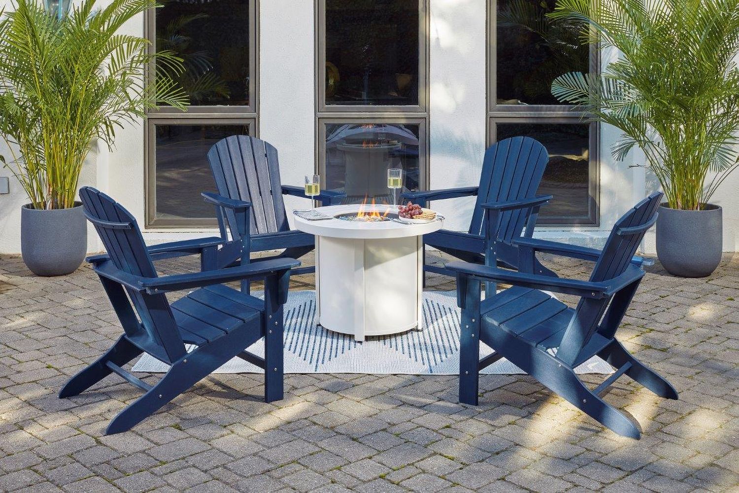 Sundown Treasure Blue Outdoor Adirondack Chair P009898
