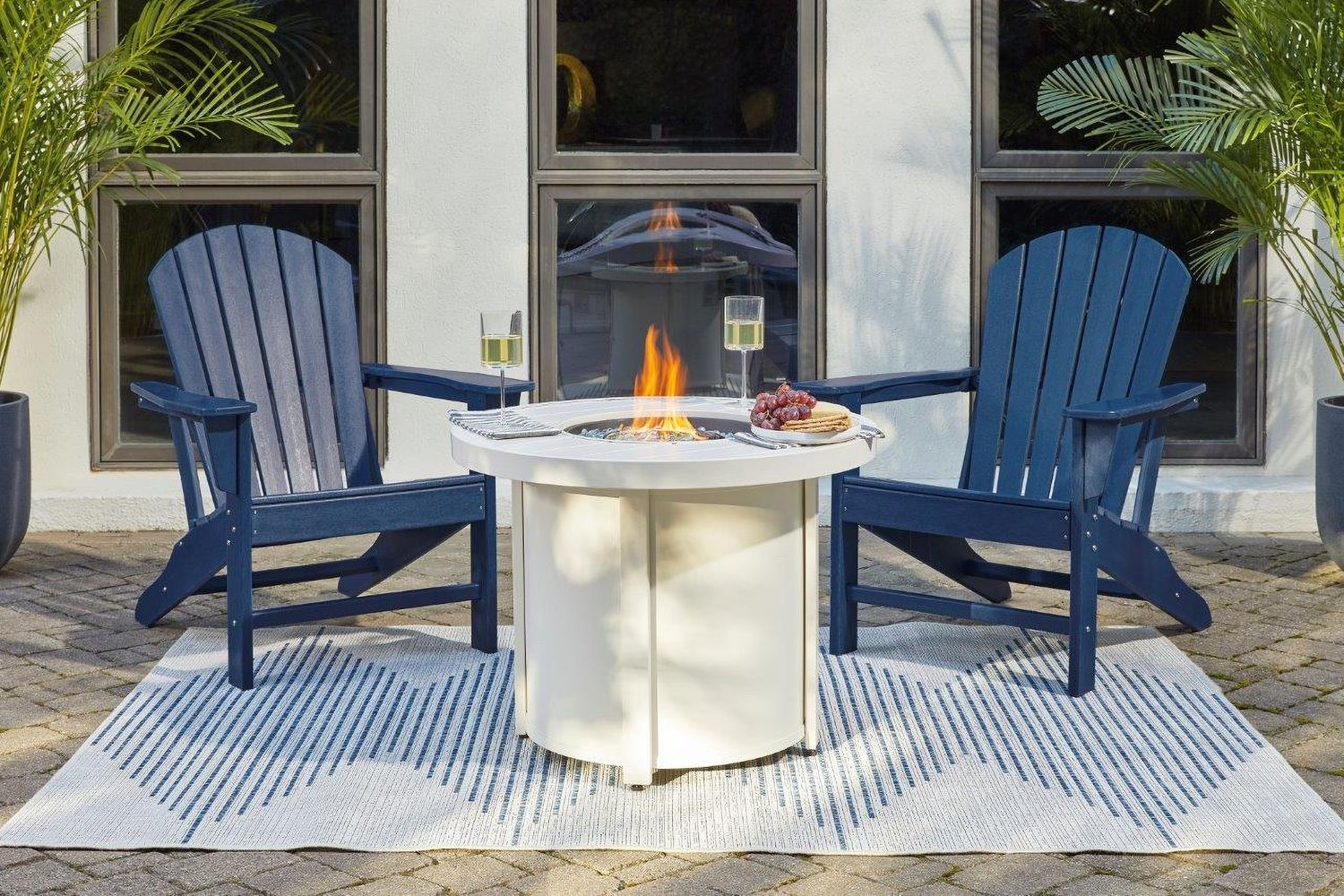 Sundown Treasure Blue Outdoor Adirondack Chair P009898
