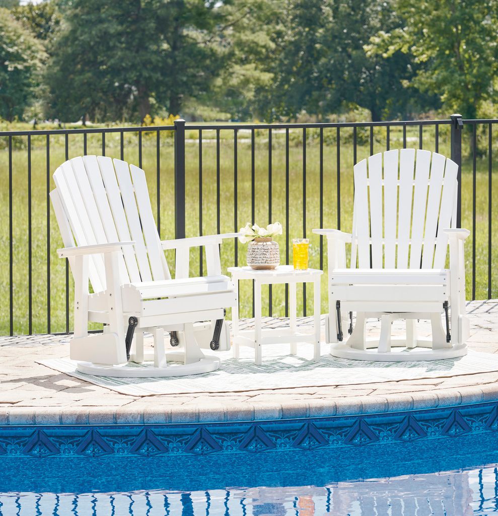 Sundown Treasure White Outdoor Rectangular End Table P011703