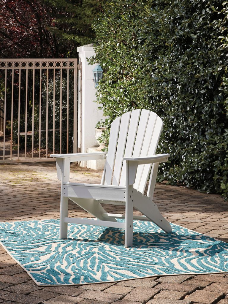 Sundown Treasure White Outdoor Adirondack Chair P011898