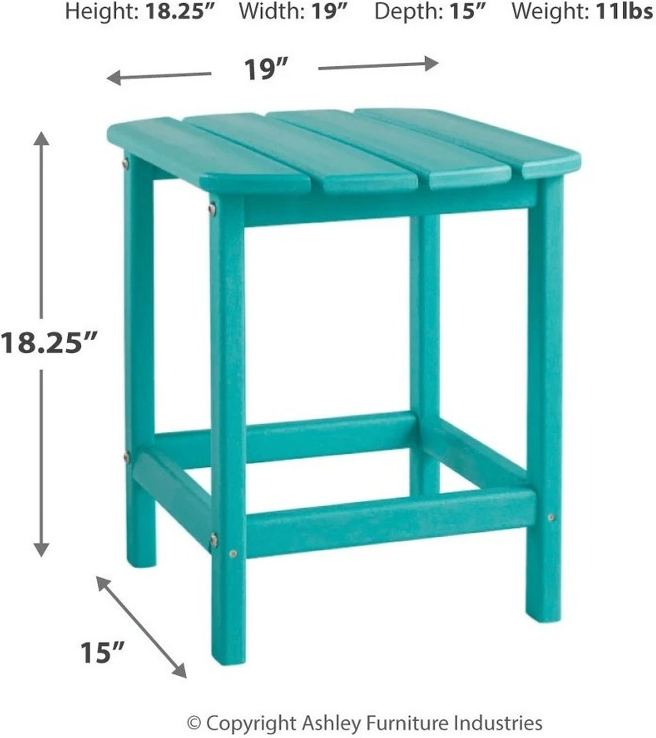 Sundown Treasure Turquoise Outdoor Rectangular End Table P012703