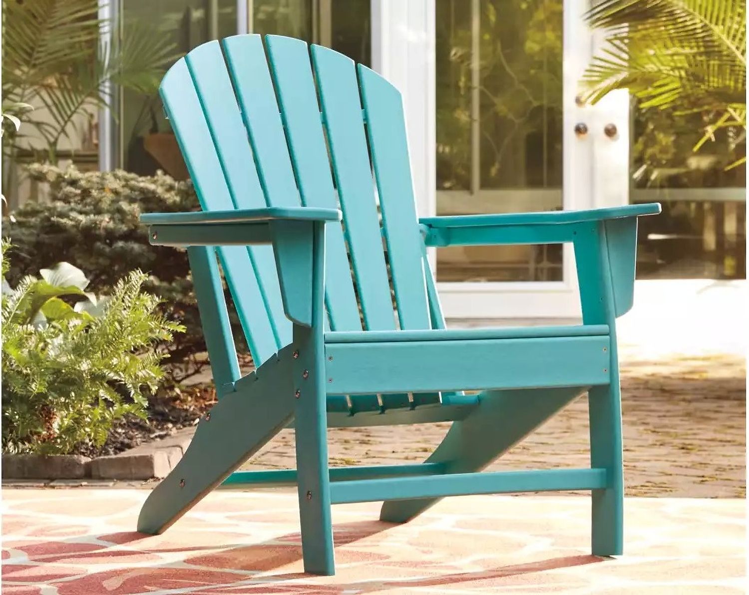 Sundown Treasure Turquoise Outdoor Adirondack Chair P012898