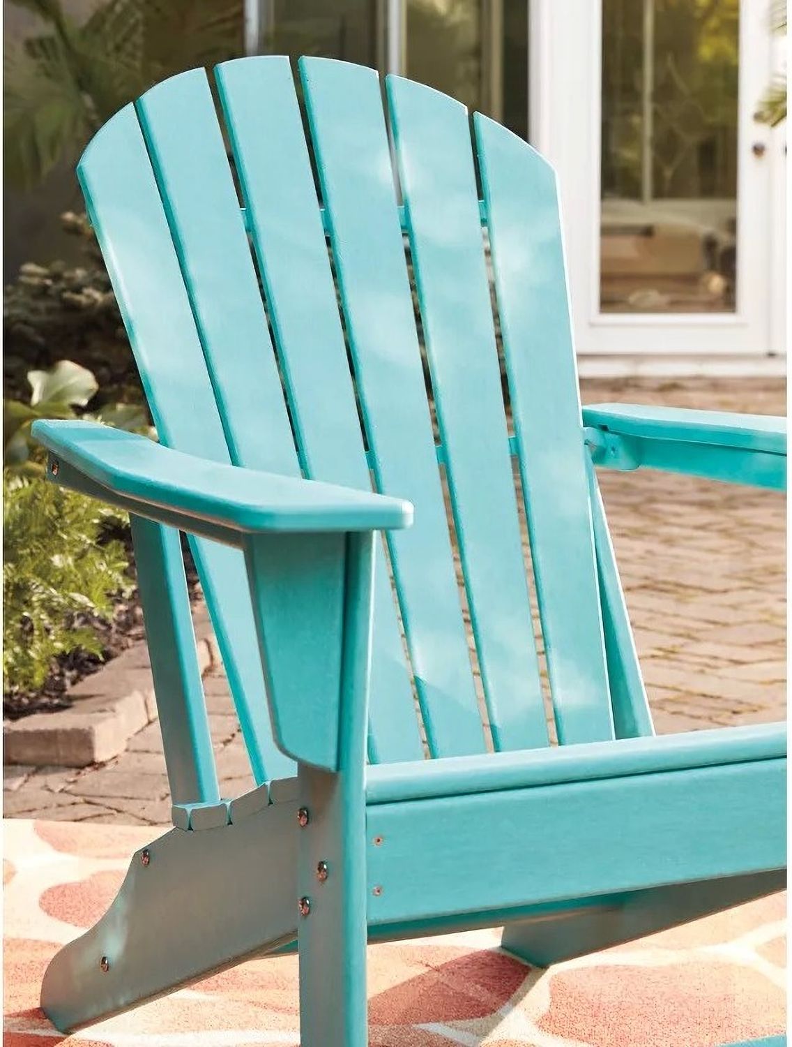 Sundown Treasure Turquoise Outdoor Adirondack Chair P012898