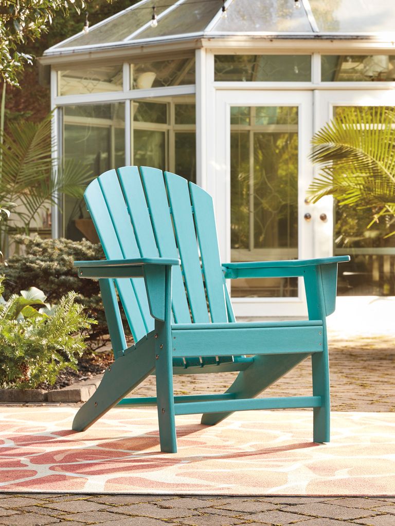 Sundown Treasure Turquoise Outdoor Adirondack Chair P012898