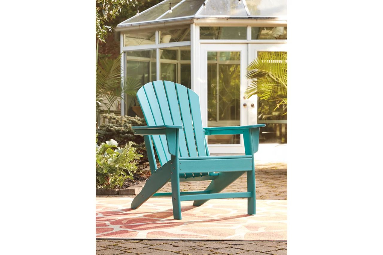 Sundown Treasure Turquoise Adirondack Chair with End Table P012P1