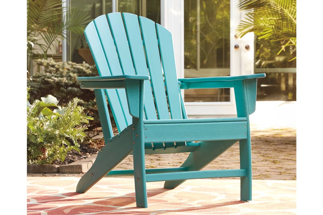 Sundown Treasure Turquoise Adirondack Chair with End Table P012P1