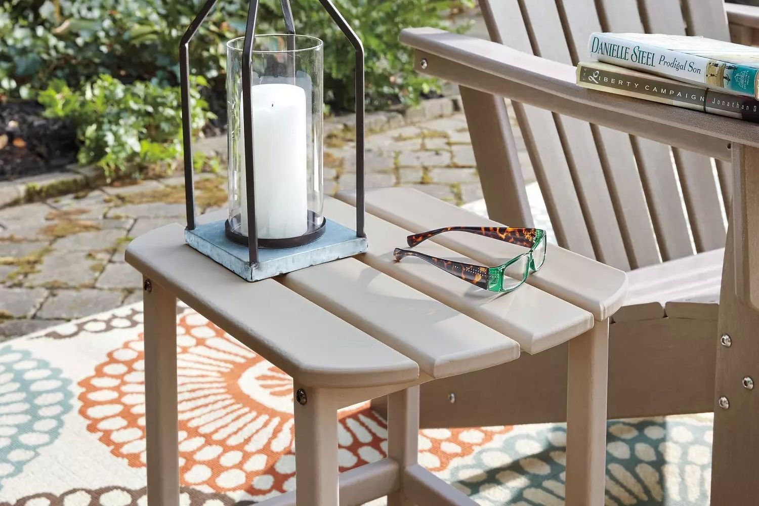 Sundown Treasure Grayish Brown Outdoor Rectangular End Table P014703
