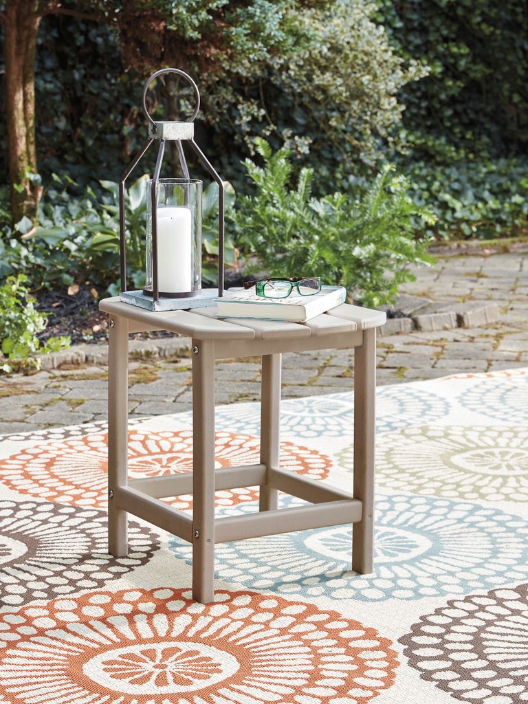 Sundown Treasure Grayish Brown Outdoor Rectangular End Table P014703