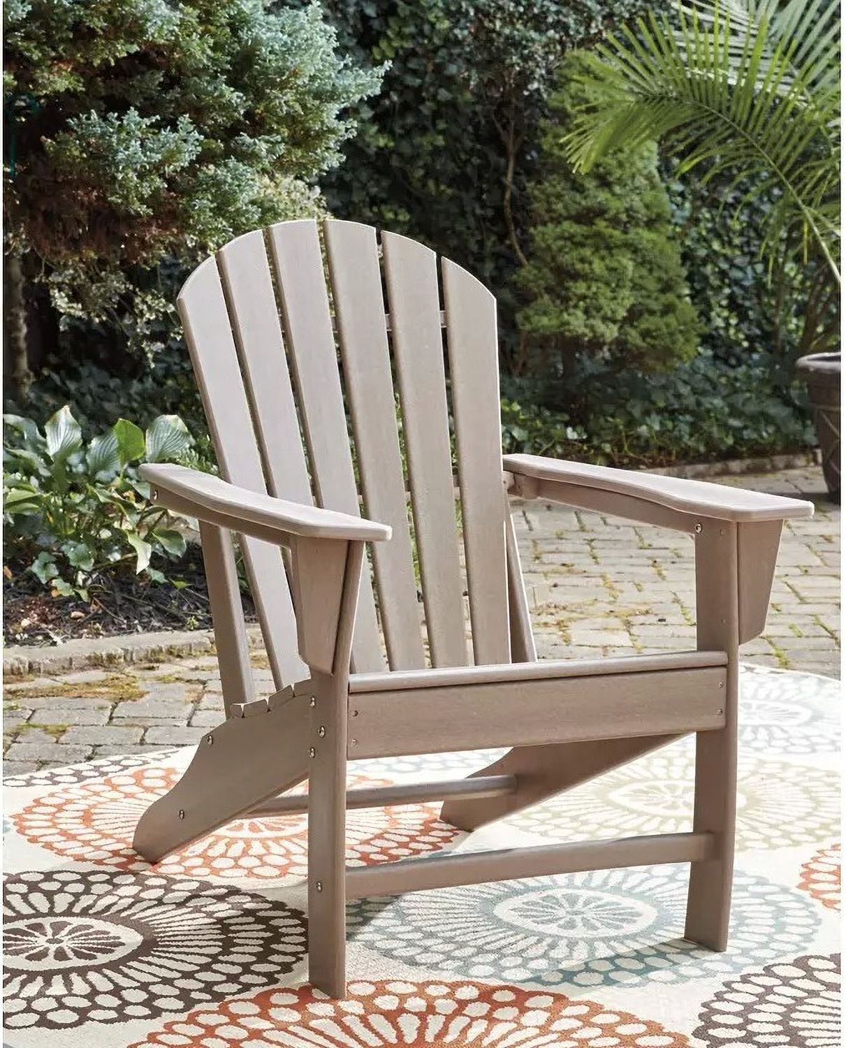 Sundown Treasure Grayish Brown Outdoor Adirondack Chair P014898
