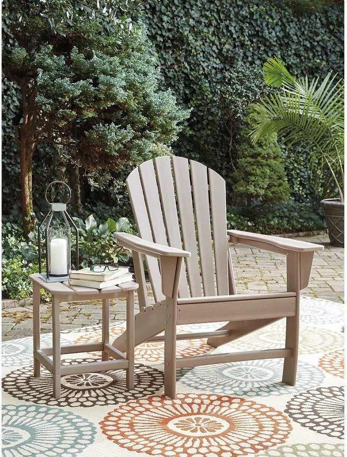 Sundown Treasure Grayish Brown Outdoor Adirondack Chair P014898