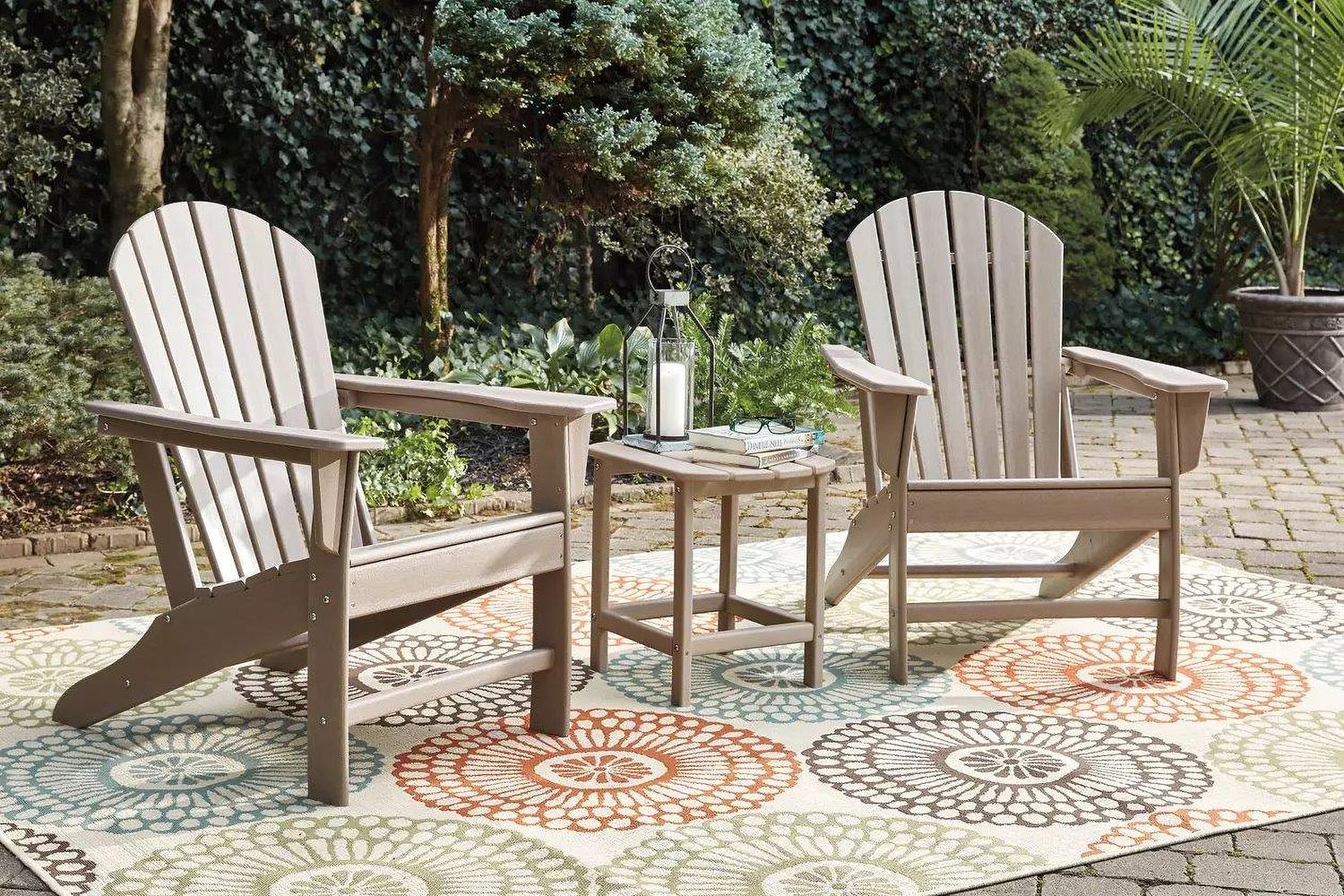 Sundown Treasure Grayish Brown Outdoor Adirondack Chair P014898