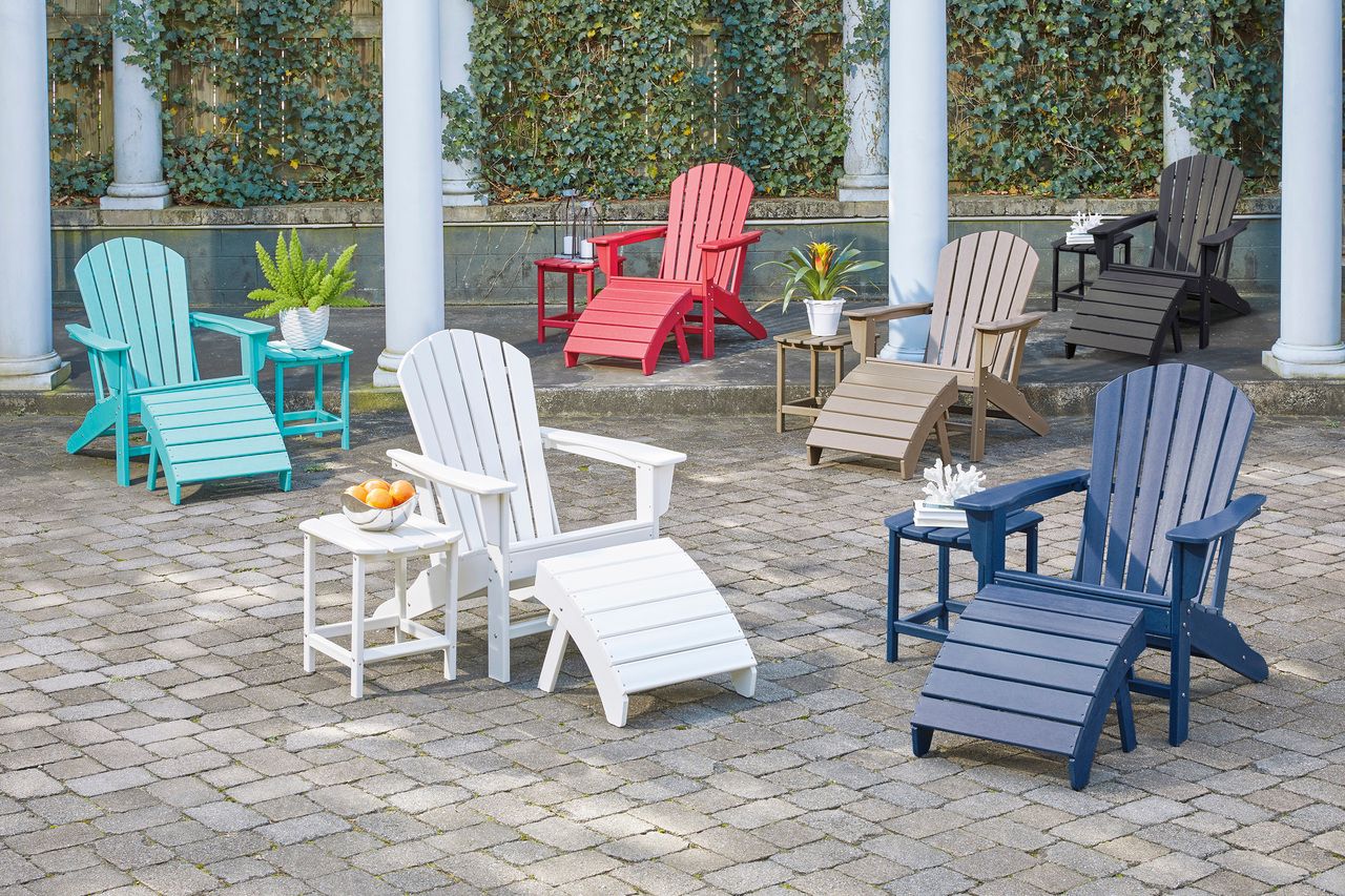 Sundown Treasure Grayish Brown Outdoor Adirondack Chair P014898