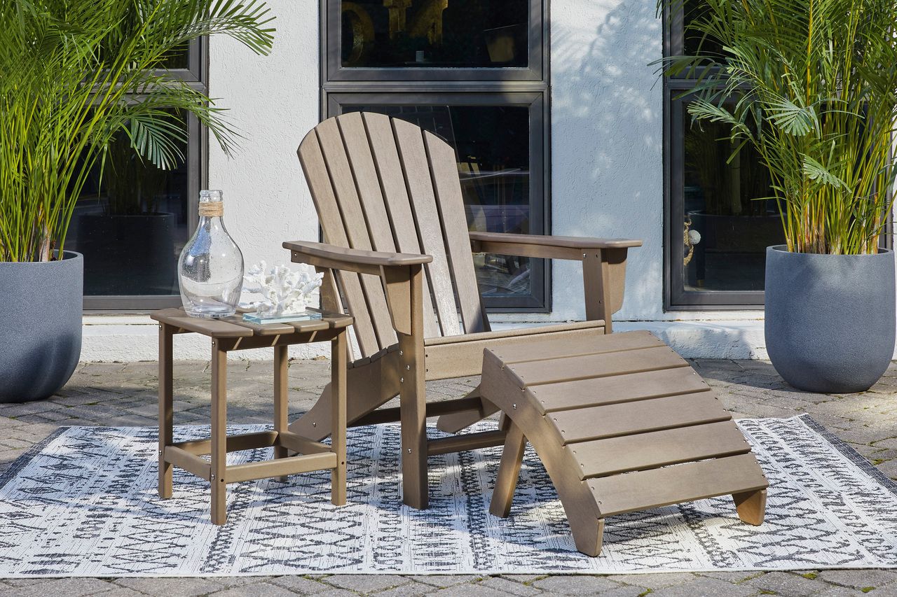Sundown Treasure Grayish Brown Outdoor Adirondack Chair P014898