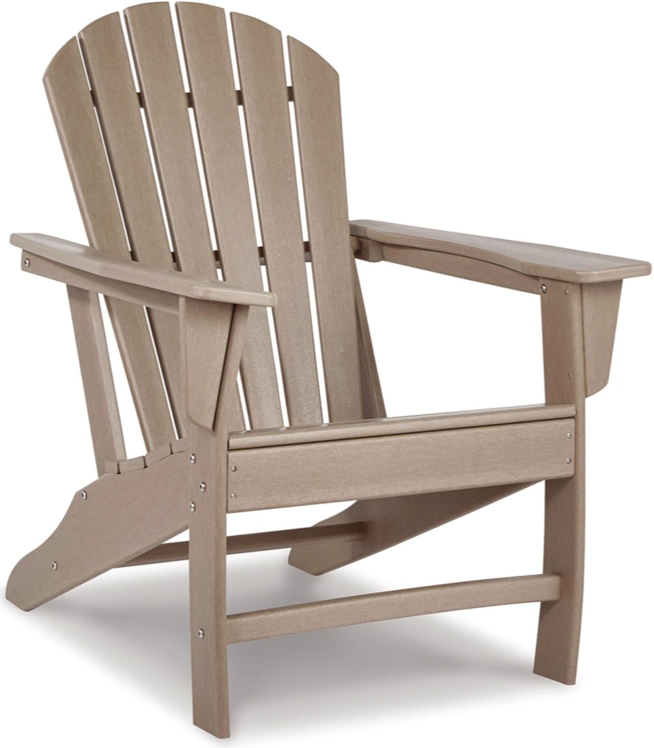 Sundown Treasure Grayish Brown Adirondack Chair with End Table P014P1
