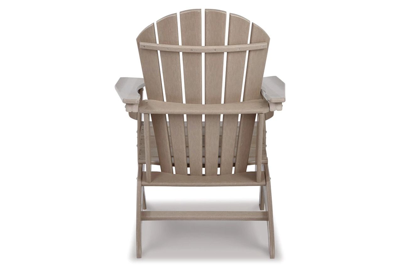 Sundown Treasure Grayish Brown Adirondack Chair with End Table P014P1