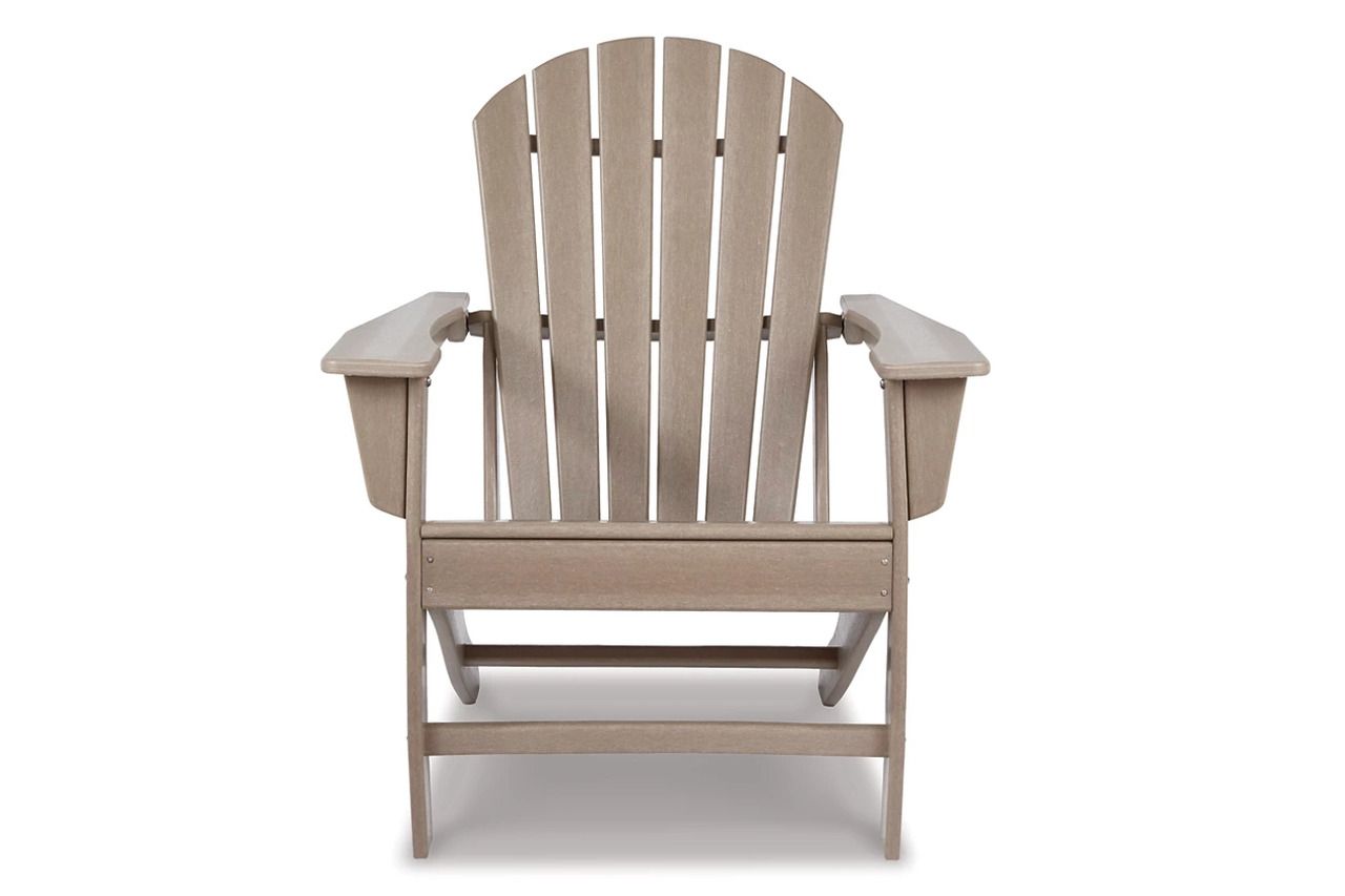 Sundown Treasure Grayish Brown Adirondack Chair with End Table P014P1
