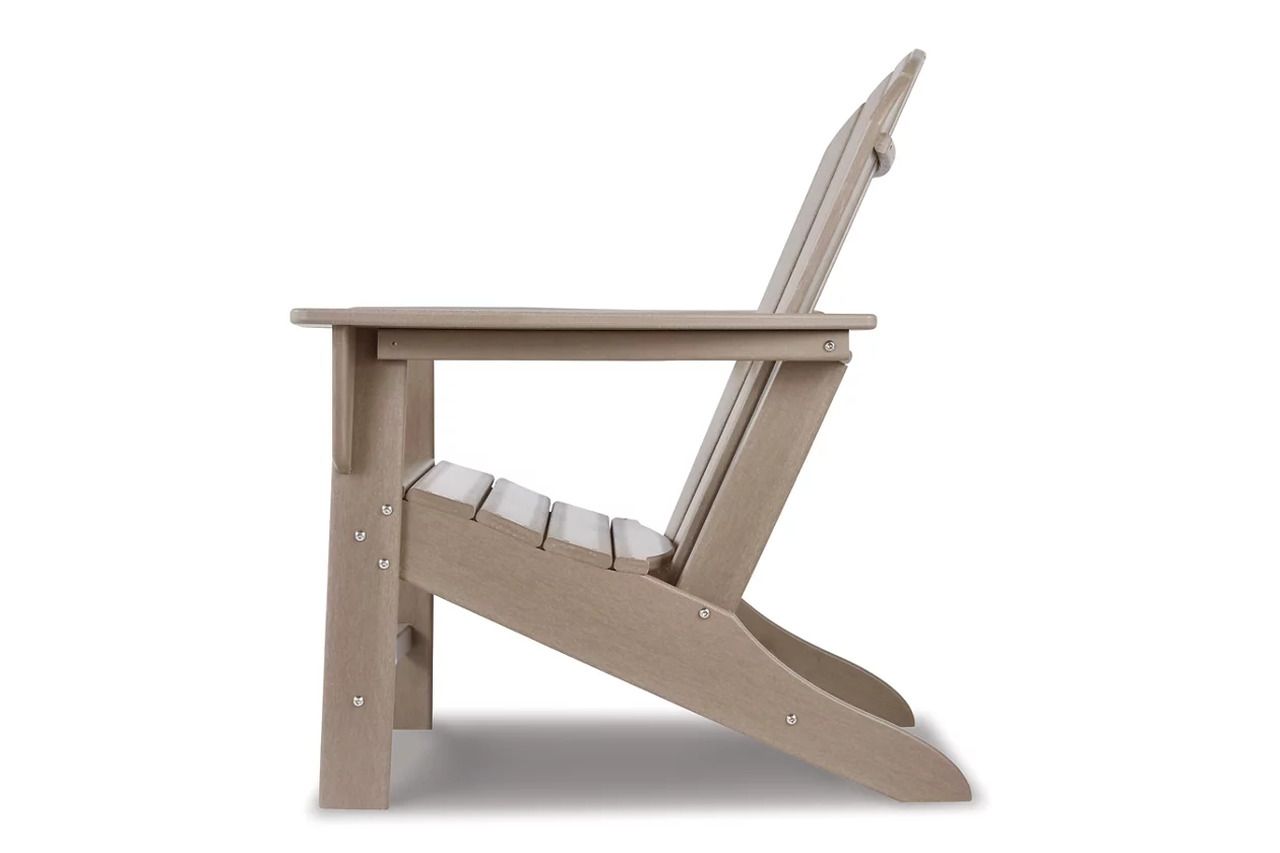 Sundown Treasure Grayish Brown Adirondack Chair with End Table P014P1