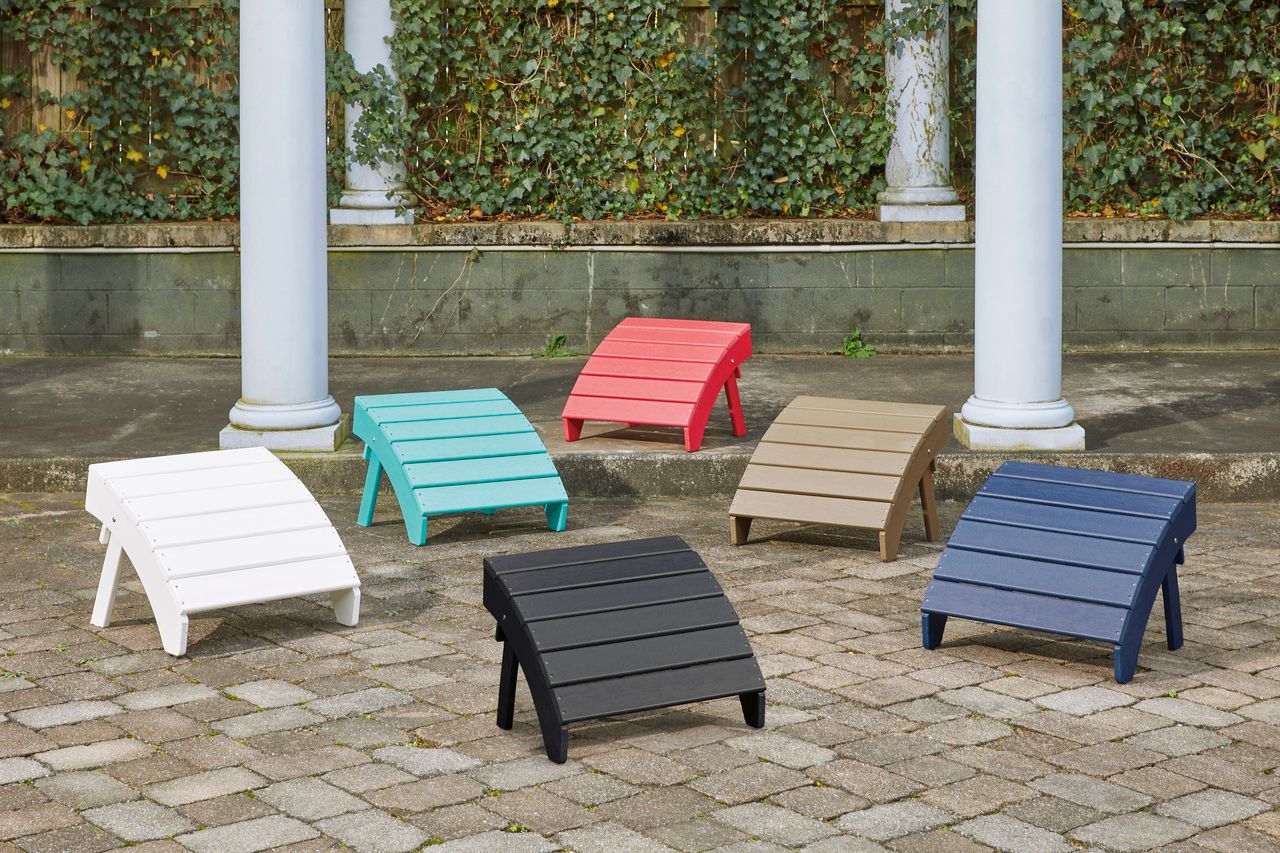 Sundown Treasure Grayish Brown Adirondack Chair with End Table P014P1