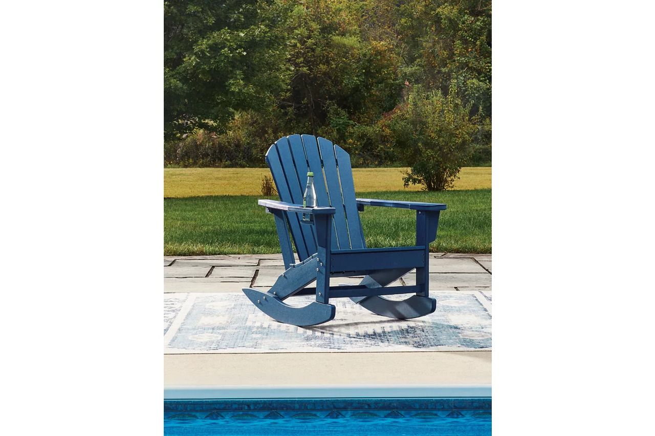 Sundown Treasure Outdoor Rocking Chair In Blue P019827