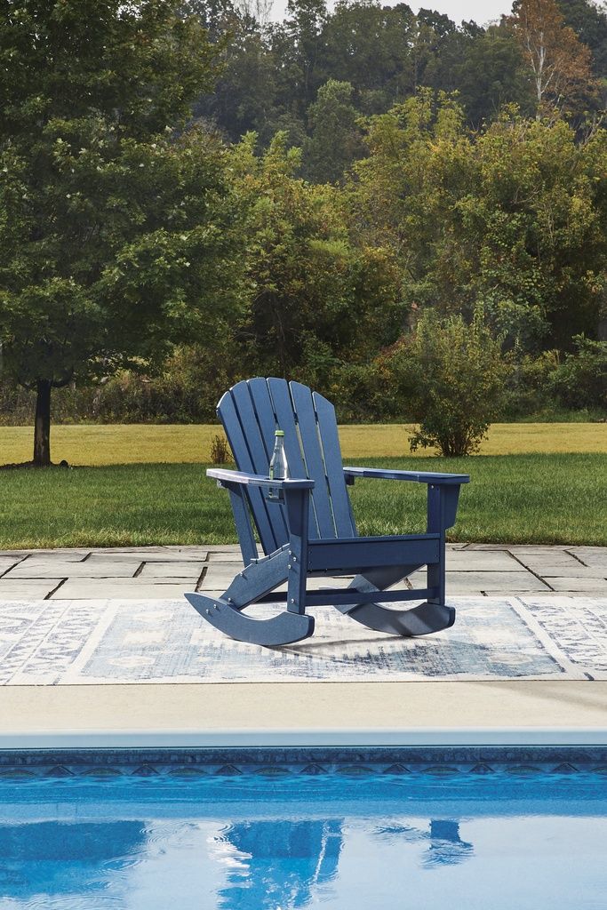 Sundown Treasure Outdoor Rocking Chair In Blue P019827