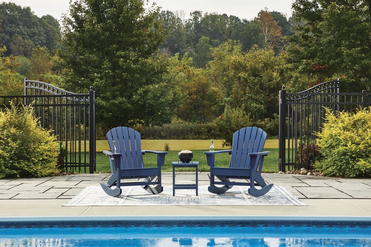 Sundown Treasure Outdoor Rocking Chair In Blue P019827