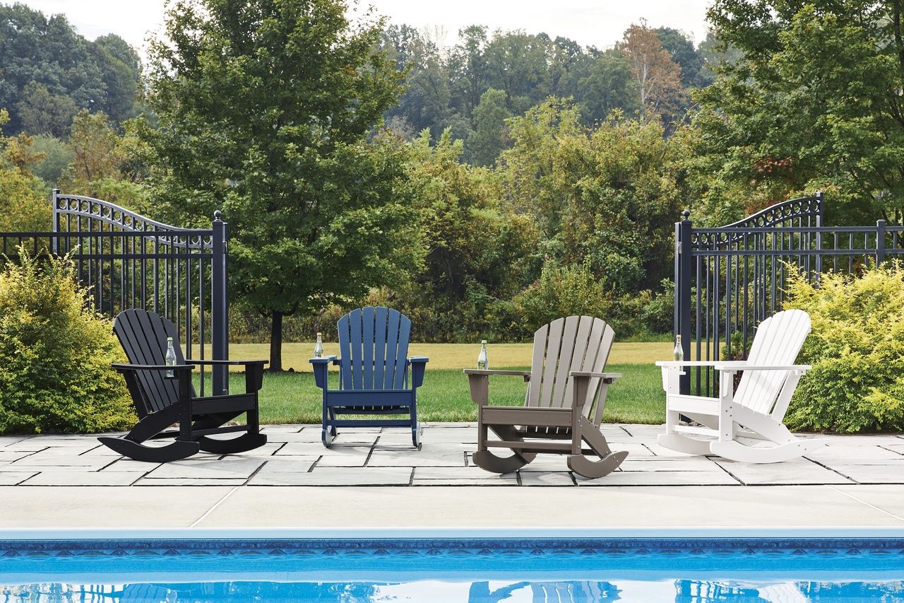 Sundown Treasure Outdoor Rocking Chair In Blue P019827