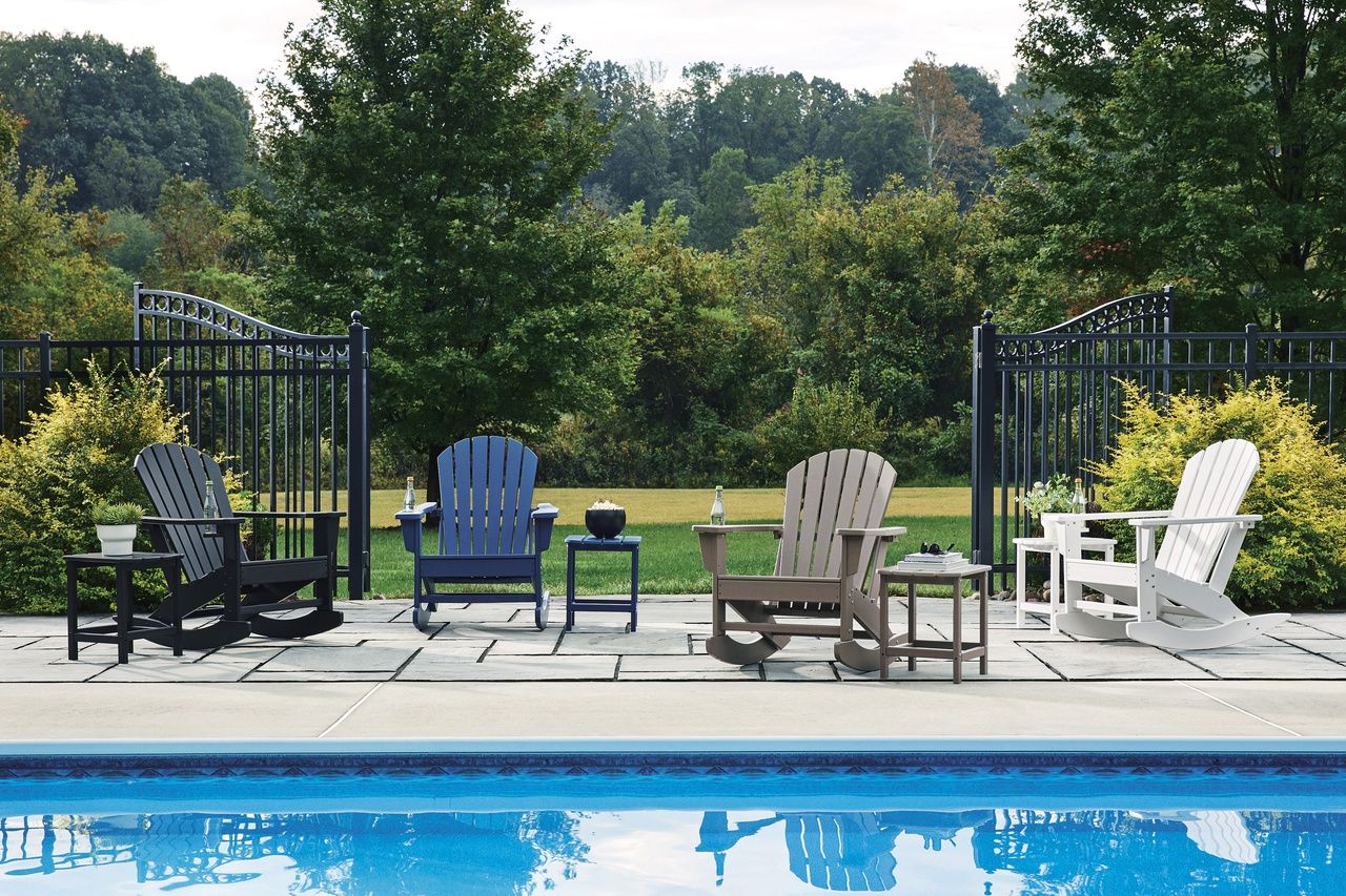 Sundown Treasure Outdoor Rocking Chair In Blue P019827