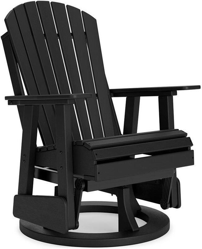 Hyland wave Outdoor Swivel Glider Chair In Black P108820
