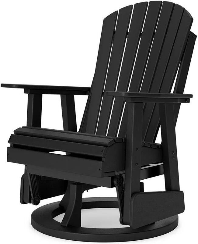 Hyland wave Outdoor Swivel Glider Chair In Black P108820