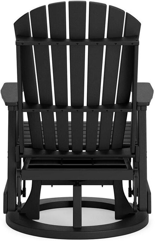 Hyland wave Outdoor Swivel Glider Chair In Black P108820