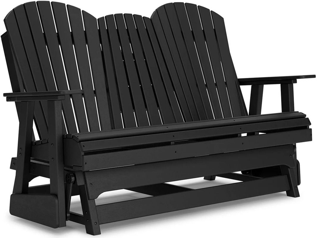 Hyland Wave Outdoor Glider Loveseat In Black P108835
