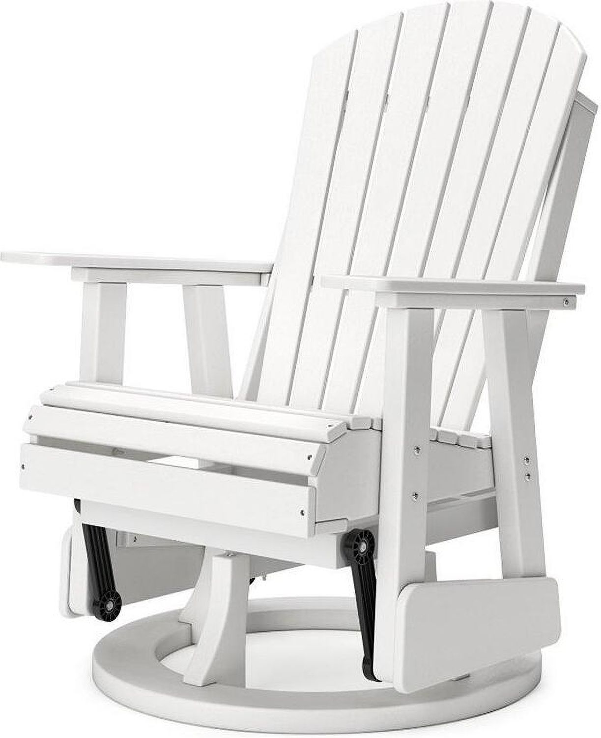Hyland wave Outdoor Swivel Glider Chair In White P111820