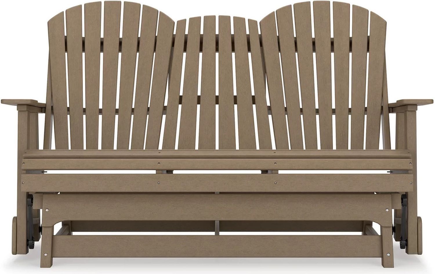 Hyland Wave Outdoor Glider Loveseat In Driftwood P114835