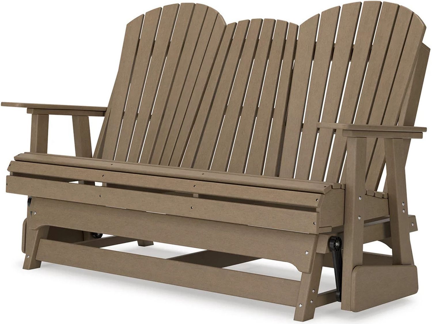 Hyland Wave Outdoor Glider Loveseat In Driftwood P114835
