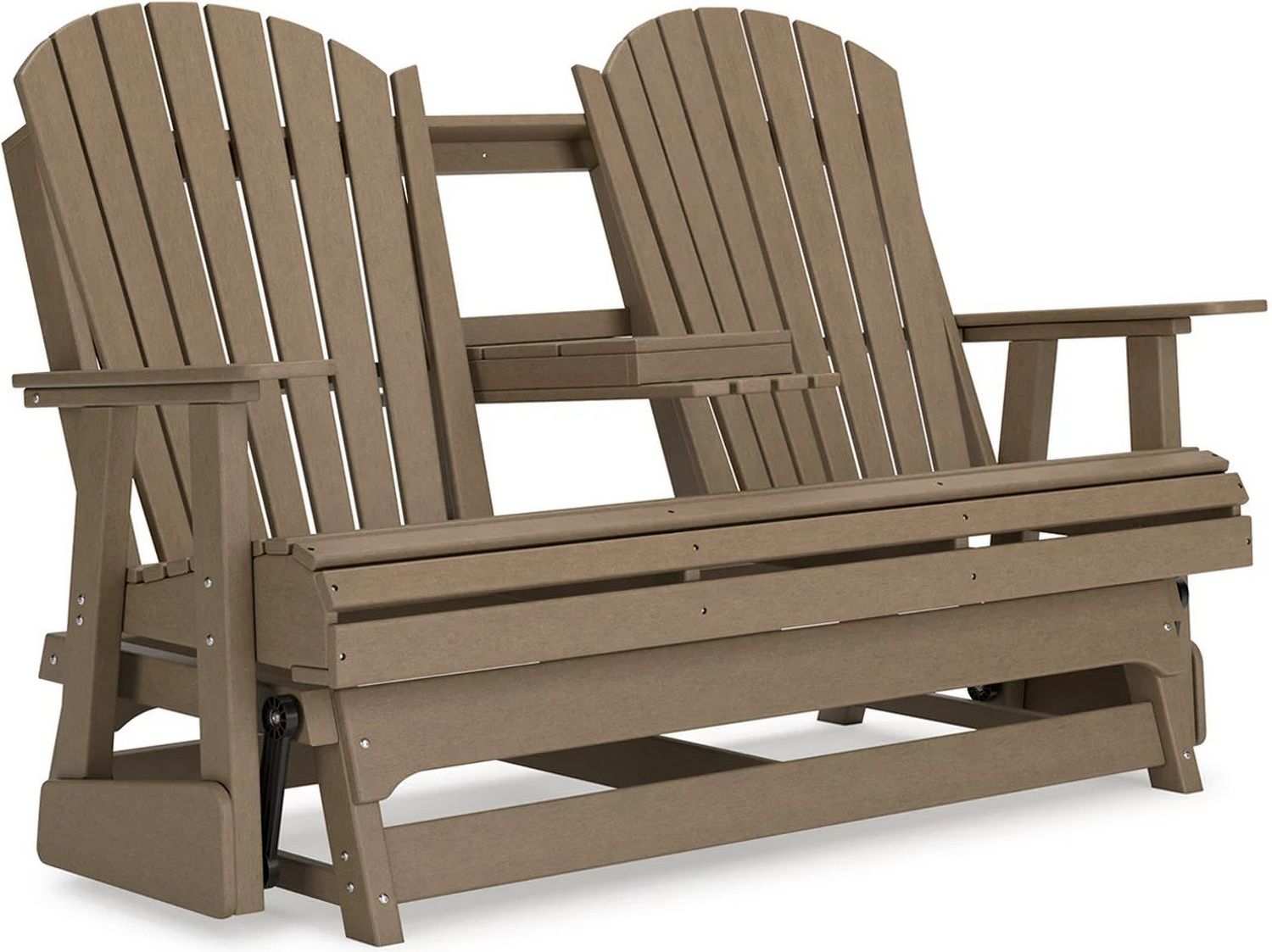 Hyland Wave Outdoor Glider Loveseat In Driftwood P114835