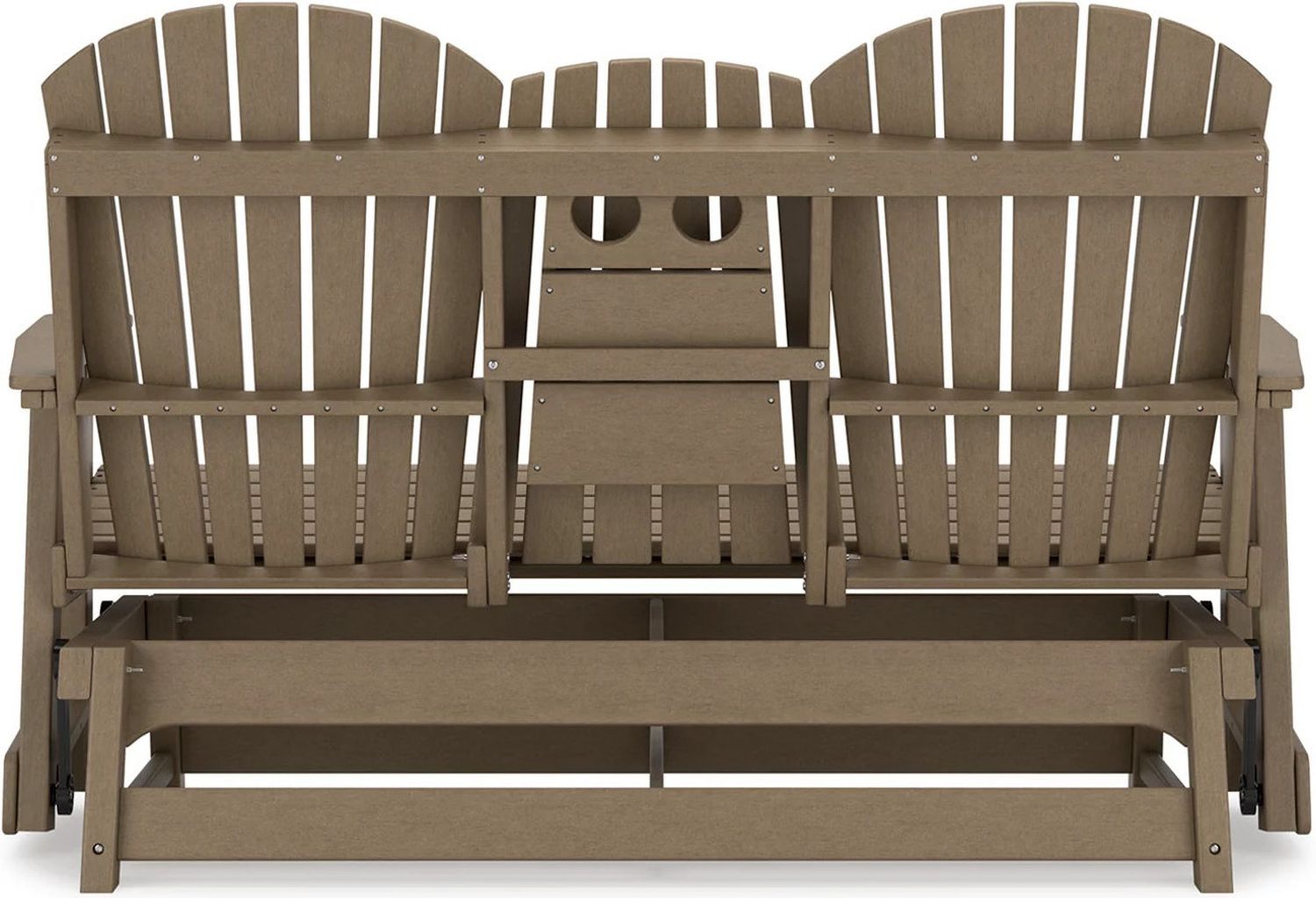 Hyland Wave Outdoor Glider Loveseat In Driftwood P114835