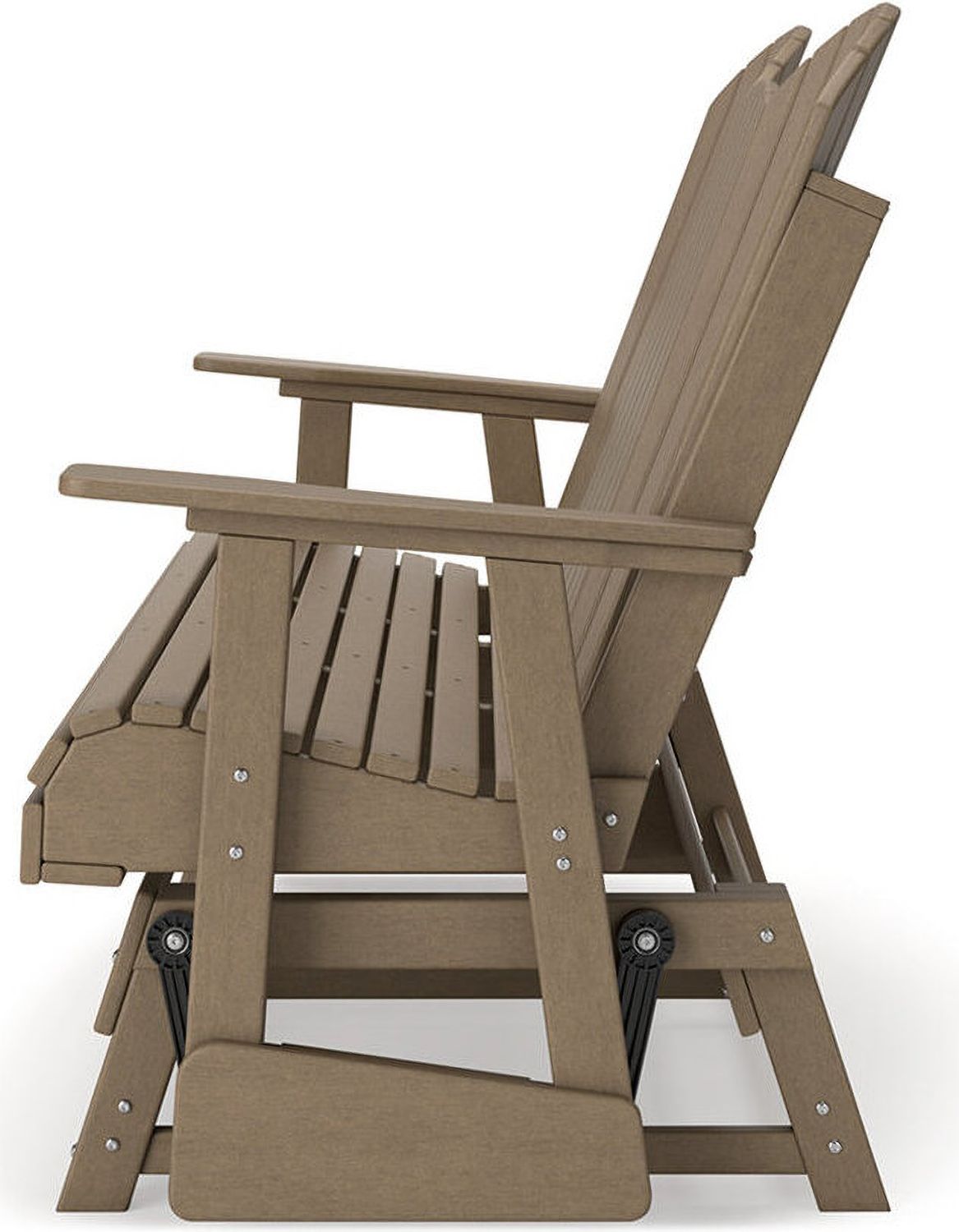 Hyland Wave Outdoor Glider Loveseat In Driftwood P114835