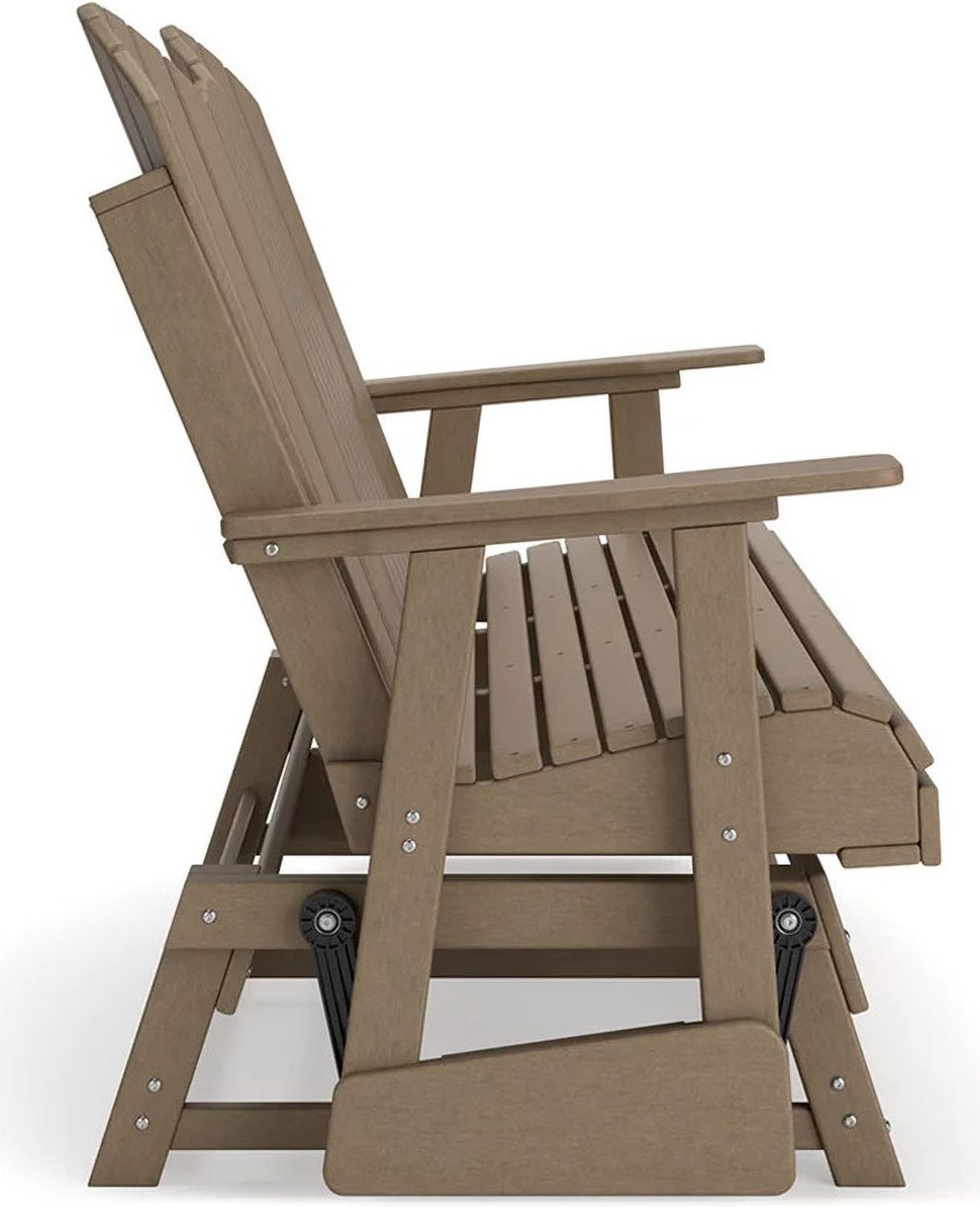 Hyland Wave Outdoor Glider Loveseat In Driftwood P114835
